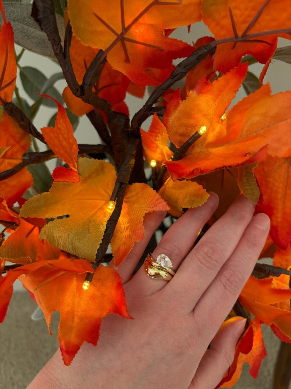 Pear Shaped Stackable Ring Set - Picture 3 of 6